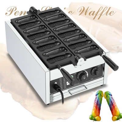 Kommerzielle nicht klebrige 8 Stück elektrische Penis-Waffelfabrik mit Temperaturbereich von 50-300 °C