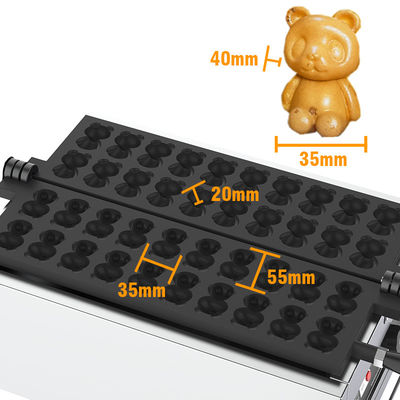 2024 Jahr Spannung 220v 20 Stück Gusseisen Mini Bärenform Taiyaki Waffelfabrik