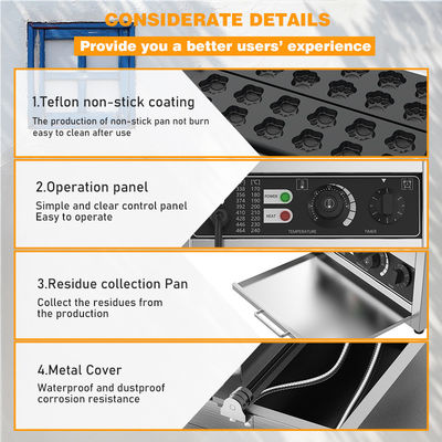 3000W Bärenpfoten Muffin Backmaschine mit Katzenpfotenform Spannung 220v Cartoon Waffle