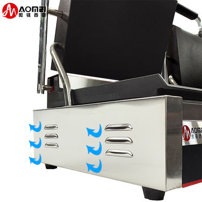 Edelstahl Gusseisen Panini Kontakt Grill Maker für Restaurant Bäckerei Snack 220v