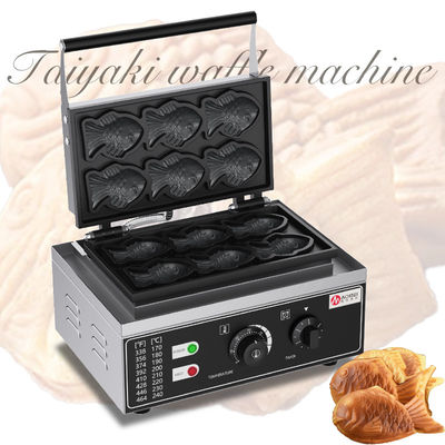 Elektrische Mini-Fisch Taiyaki Maker Edelstahl 6 Fische Waffelfasche