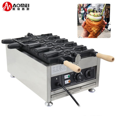 Elektrische Taiyaki-Maschine aus Edelstahl mit langer Lebensdauer und Größe 375*700*290mm