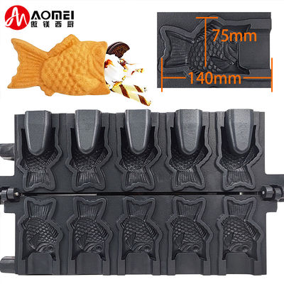 Elektrische Taiyaki-Maschine aus Edelstahl mit langer Lebensdauer und Größe 375*700*290mm
