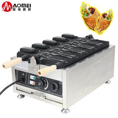 Elektrische Taiyaki-Maschine aus Edelstahl mit langer Lebensdauer und Größe 375*700*290mm