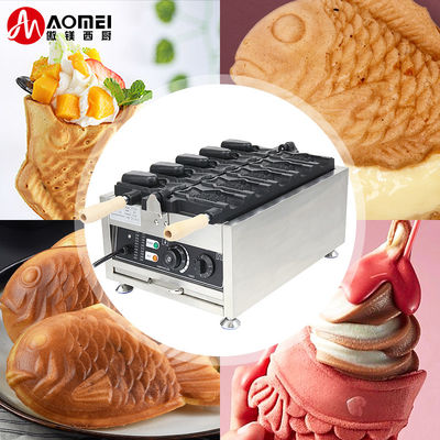 Elektrische Taiyaki-Maschine aus Edelstahl mit langer Lebensdauer und Größe 375*700*290mm