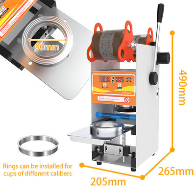Bubble Tea Cup Sealer Verpackungsmaschine 205*265*490mm Tasse Versiegelungsmaschine Kapazität 1 Tasse