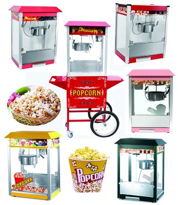 110-240V/50-60HZ gesunde Lebensmittel SS Material kommerzielle Popcorn-Maschine mit Warenkorb