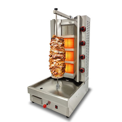 220V vollautomatischer Shawarma Grill Doner Kebab Maschine mit 2/3/4/5/6 Brenner Gasgrill